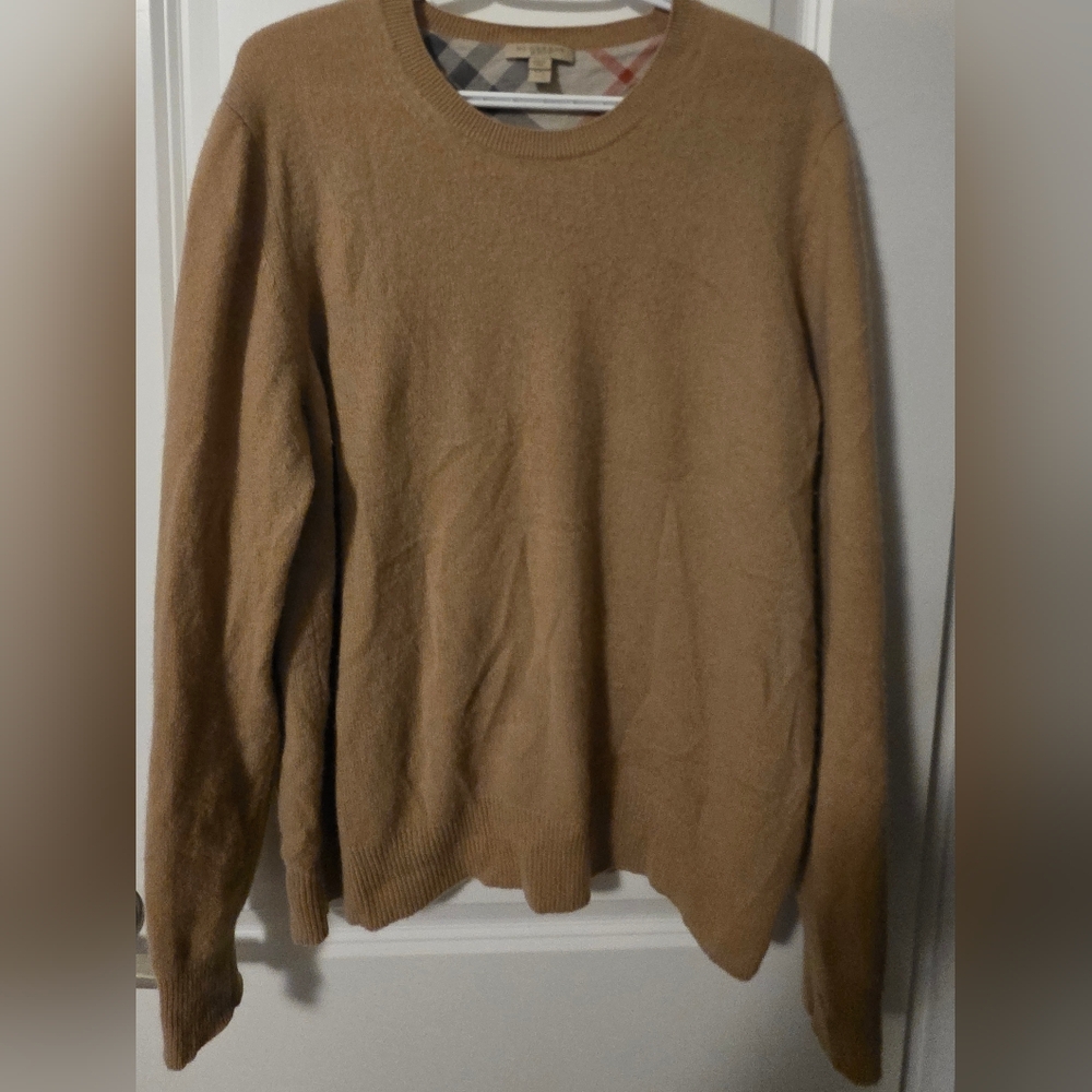 Burberry Men's Tan Crewneck Sweater